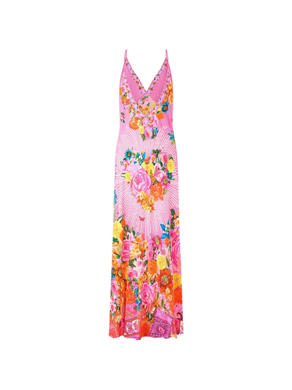 Camilla Maxi-jurk met bloemenprint Roze