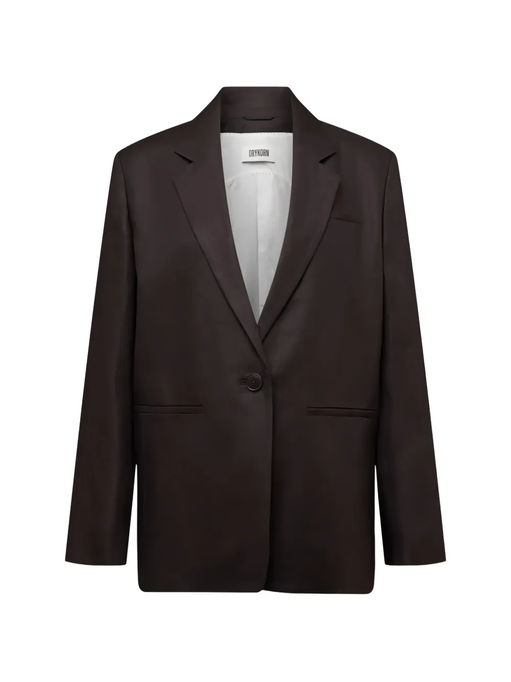 Drykorn linen single-breasted jacket - Marrone