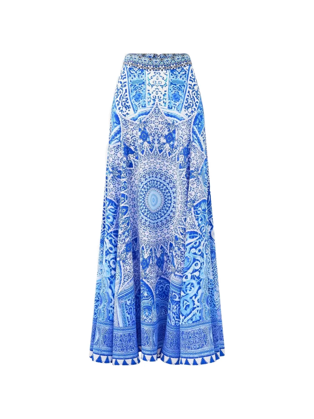 Camilla flared maxi skirt - Blu