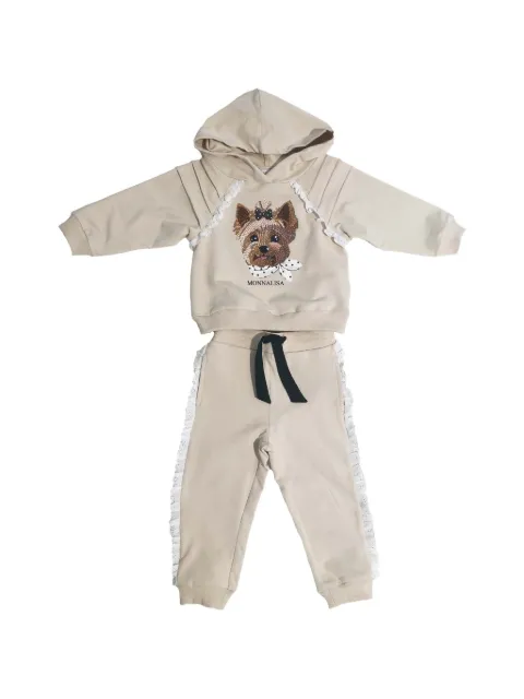Monnalisa Yorkshire ruffled hooded tracksuit
