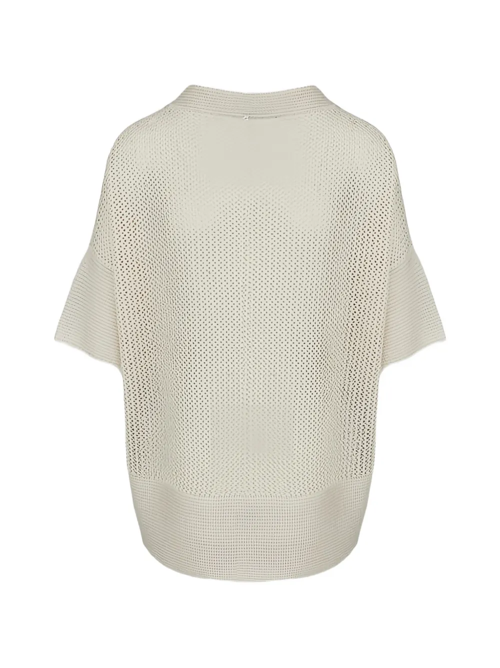  Lorena Antoniazzi Open-knit Short-sleeve Sweater - Neutrals 