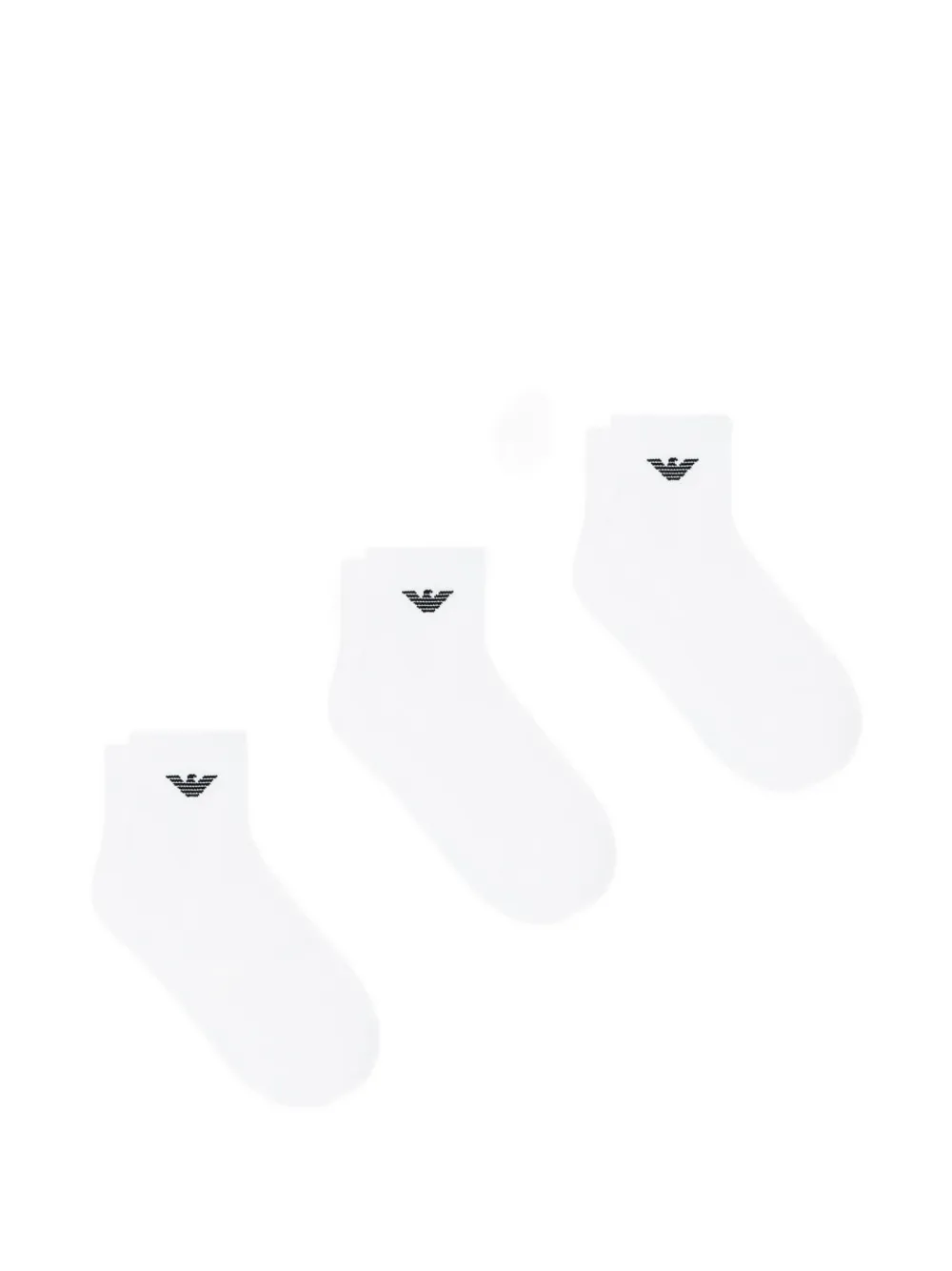 Emporio Armani logo-detail socks (set of three) - Bianco