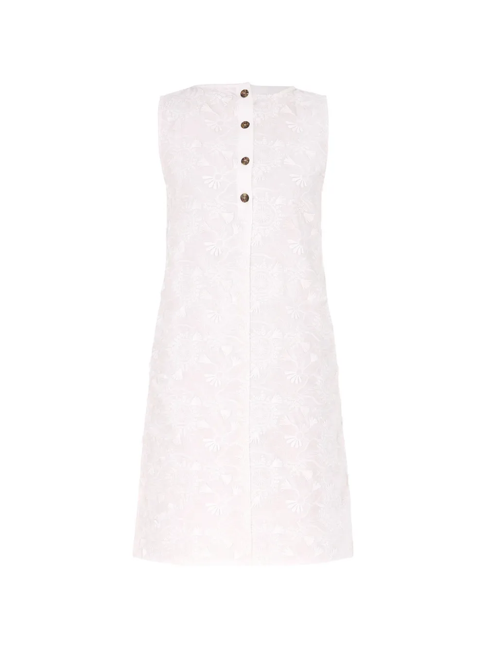 Marella button floral midi dress - Bianco
