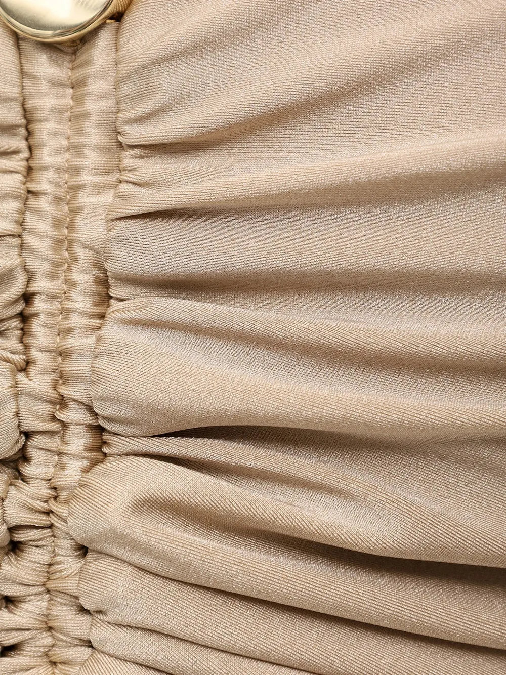  Danamé Gathered V-neck Top - Neutrals 