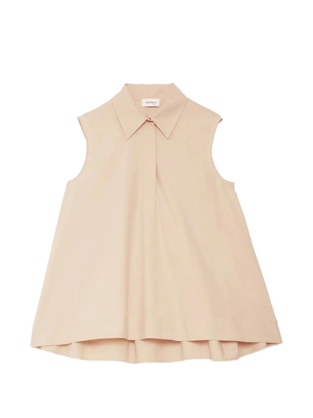 Ottod'Ame collared layered top - Toni neutri