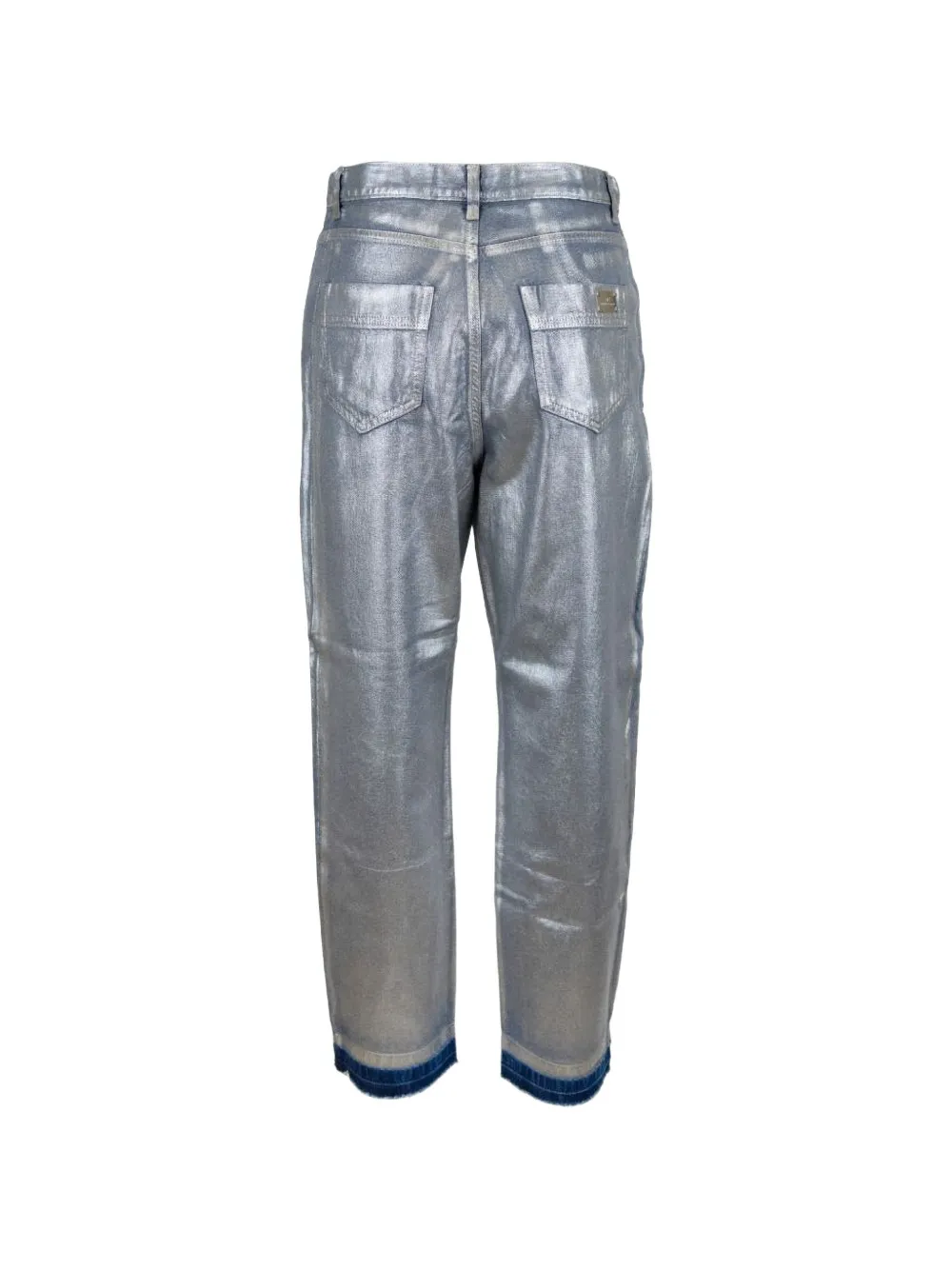 Elisabetta Franchi Metallic broek Zilver