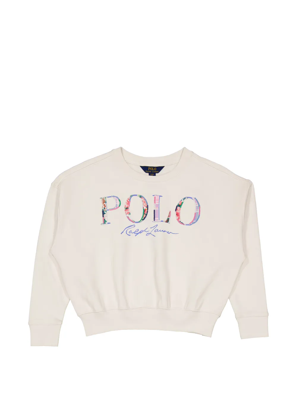 POLO RALPH LAUREN KIDS floral-logo sweatshirt - Neutrals