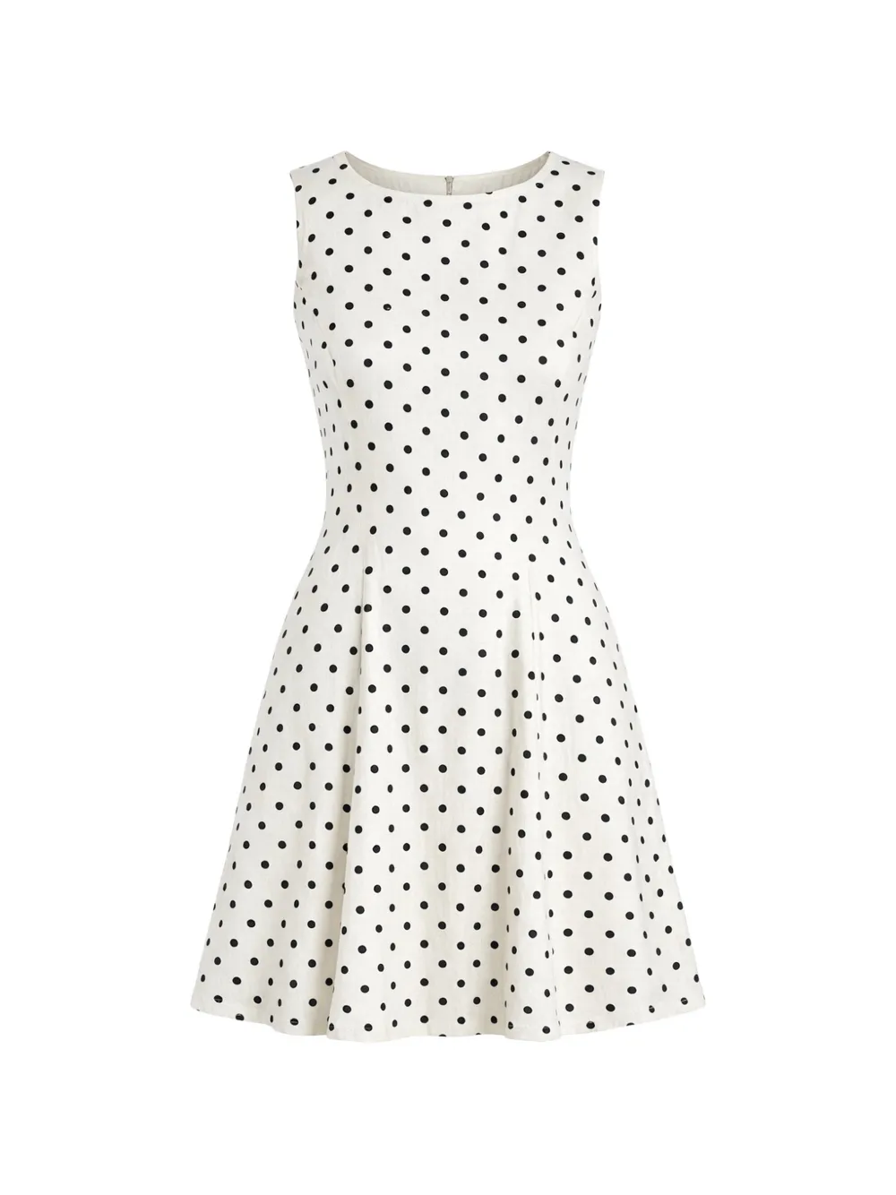 Derhy Maelis polka dot flared dress - Bianco