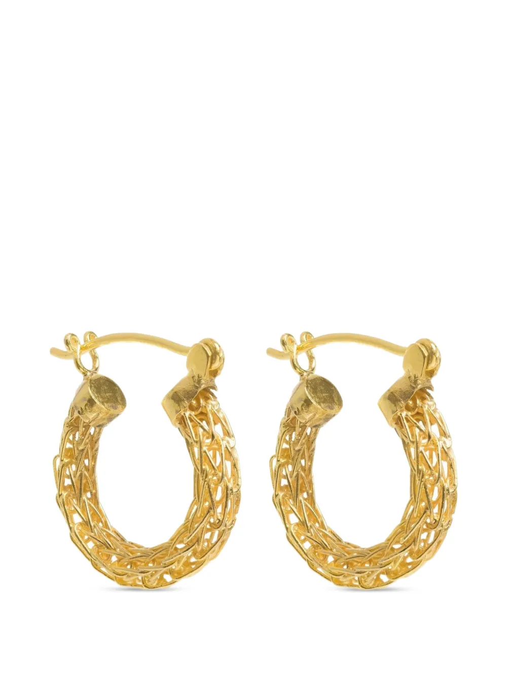 FREYA ROSE woven mini-hoop earrings - Gold