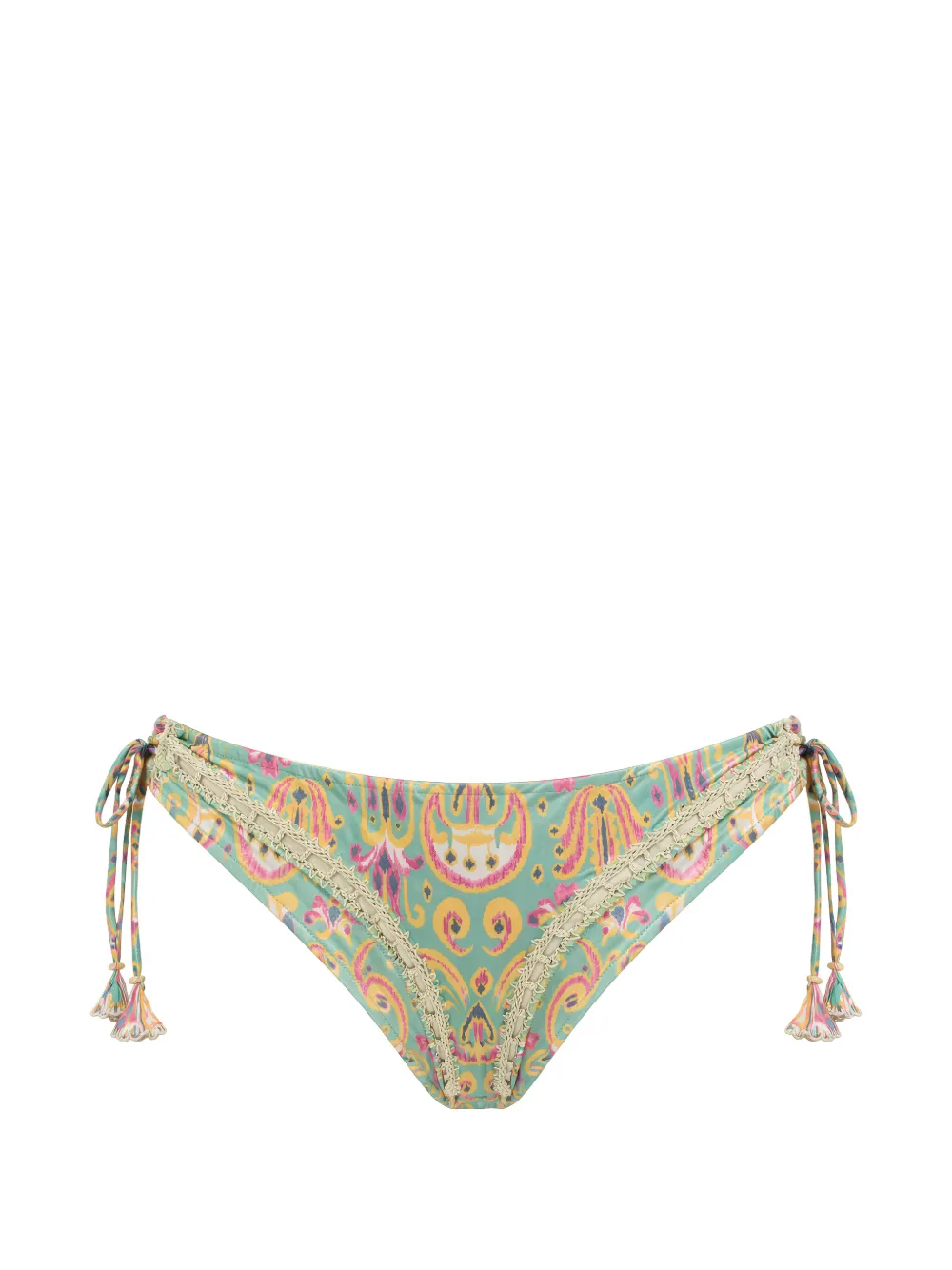 Del Maar print crochet bikini bottoms - Verde