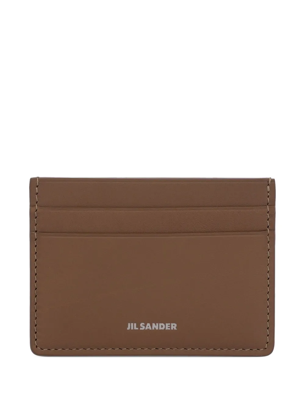 Jil Sander Portacarte con logo goffrato - Marrone