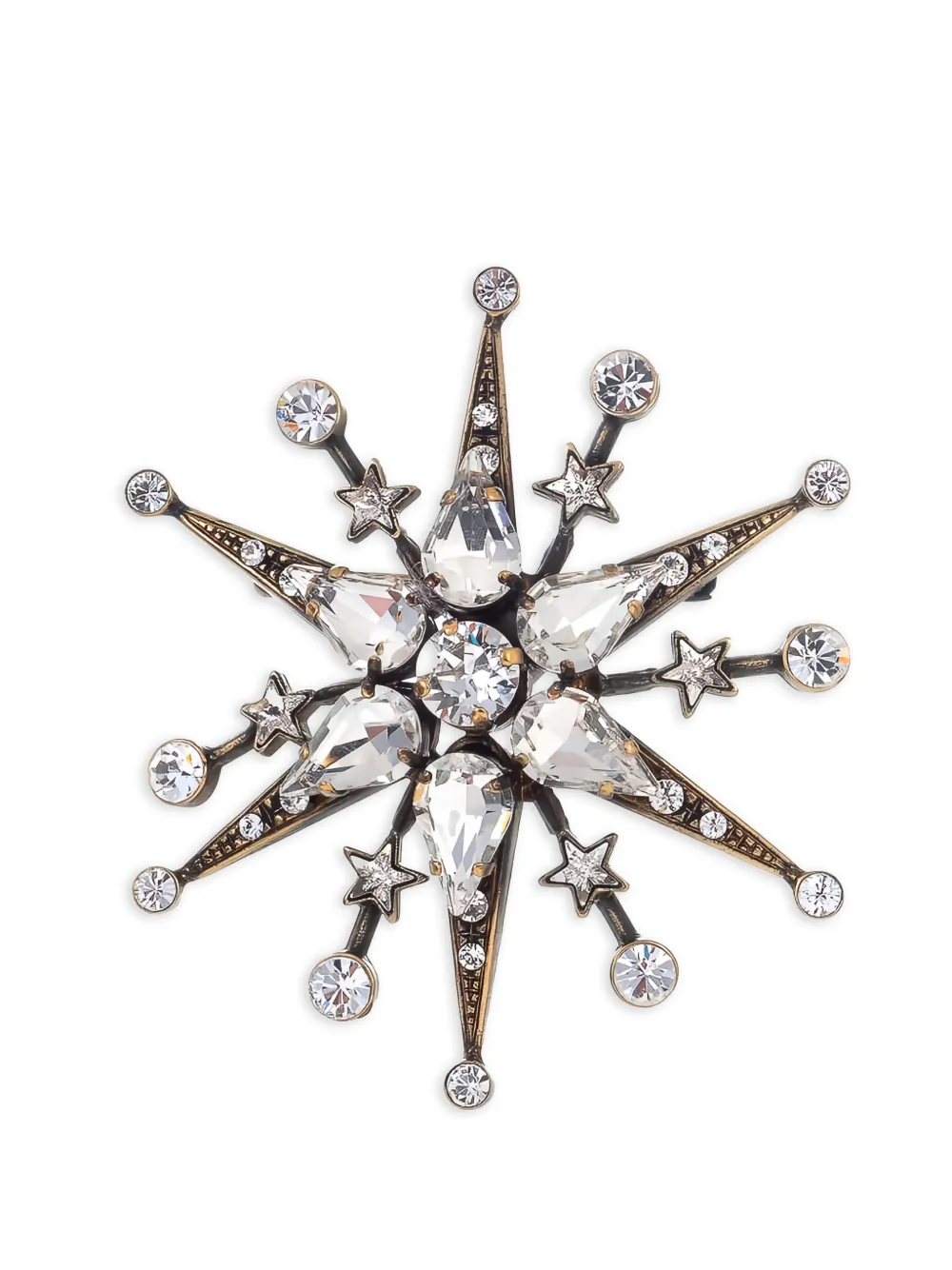  Thot Gioielli Star-crystal Brooch - Gold 