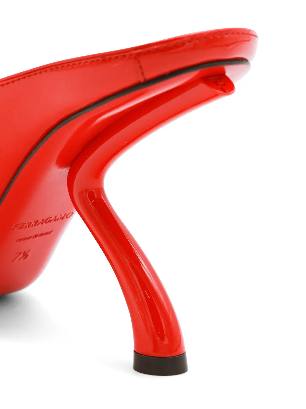 Ferragamo Itaca bewerkte leren muiltjes Rood