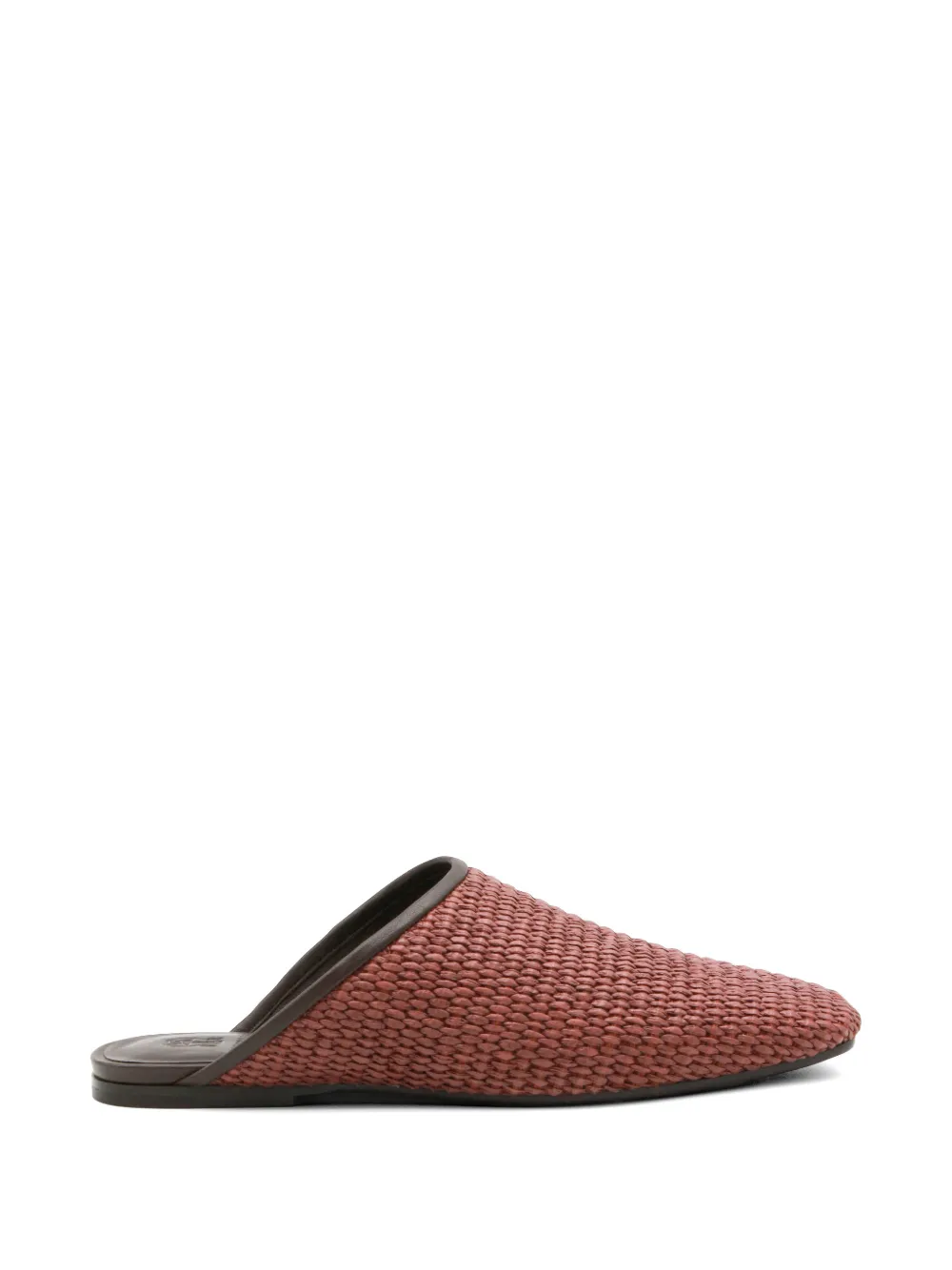Brunello Cucinelli woven flat mules Rood
