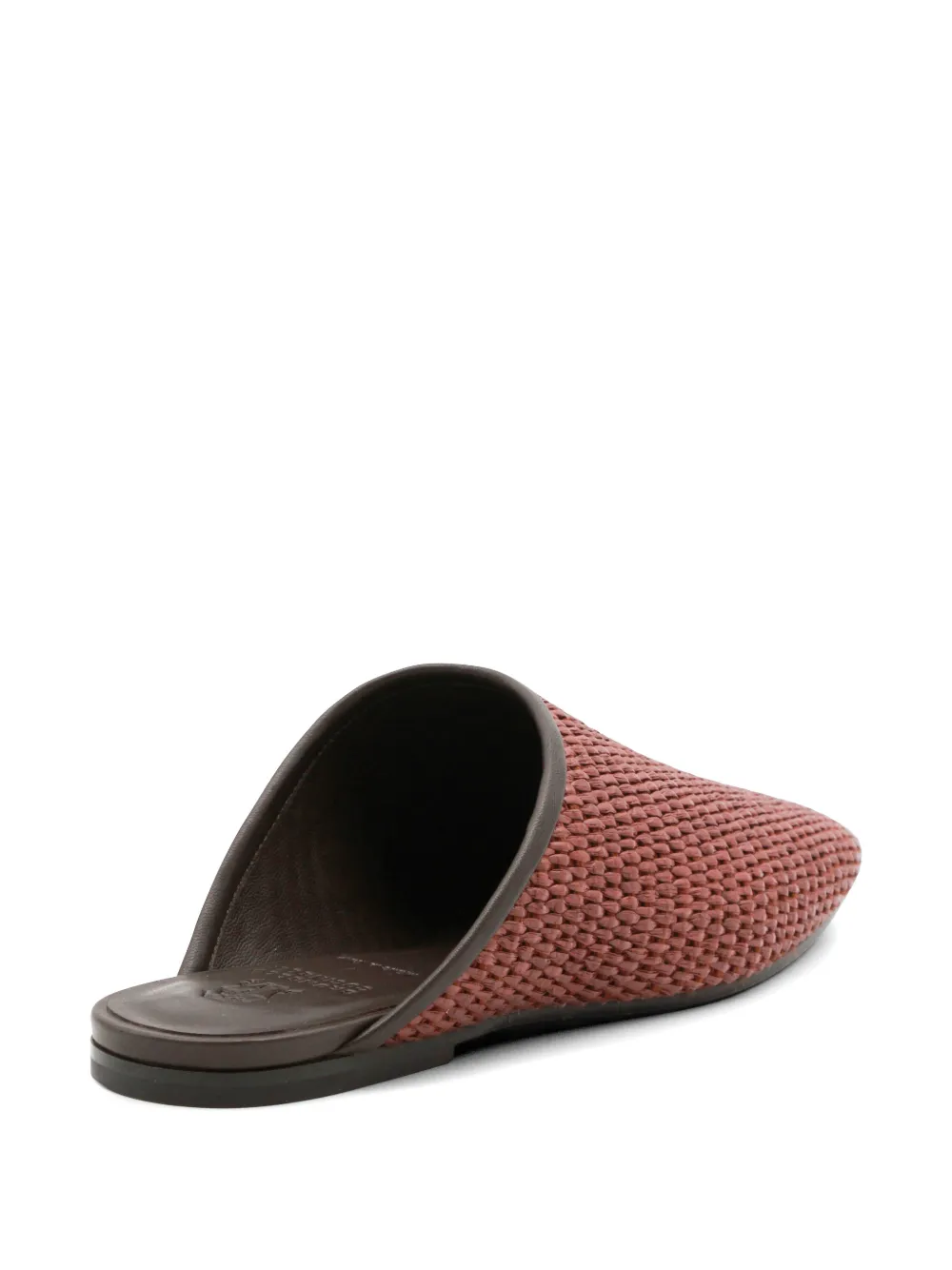 Brunello Cucinelli woven flat mules Rood