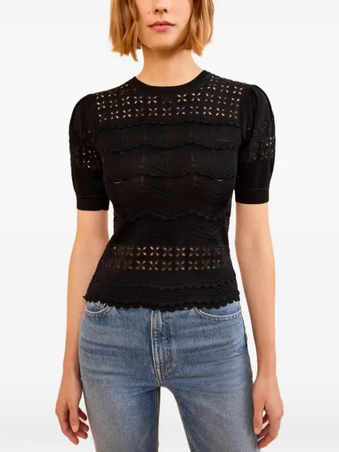 Ulla Johnson Marcelena eyelets-detail ruffled top