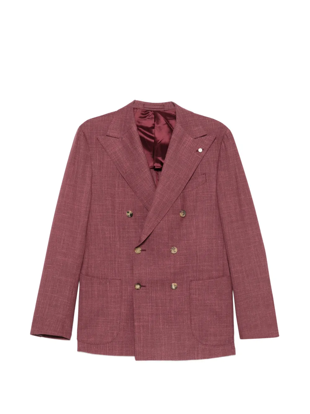 L.B.M. 1911 double-breasted peak-lapel blazer - Rosso