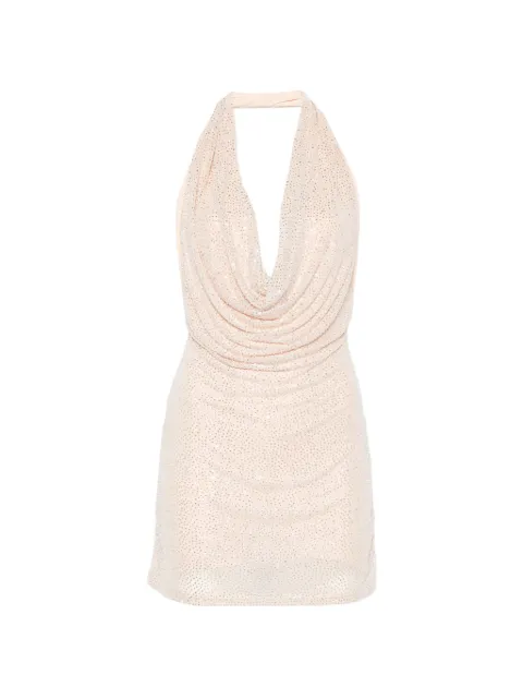 TWENTY FOURHAITCH crystal-embellished halterneck mini dress