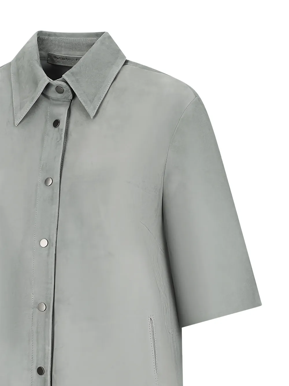 Salvatore Santoro blouse met korte mouwen Grijs