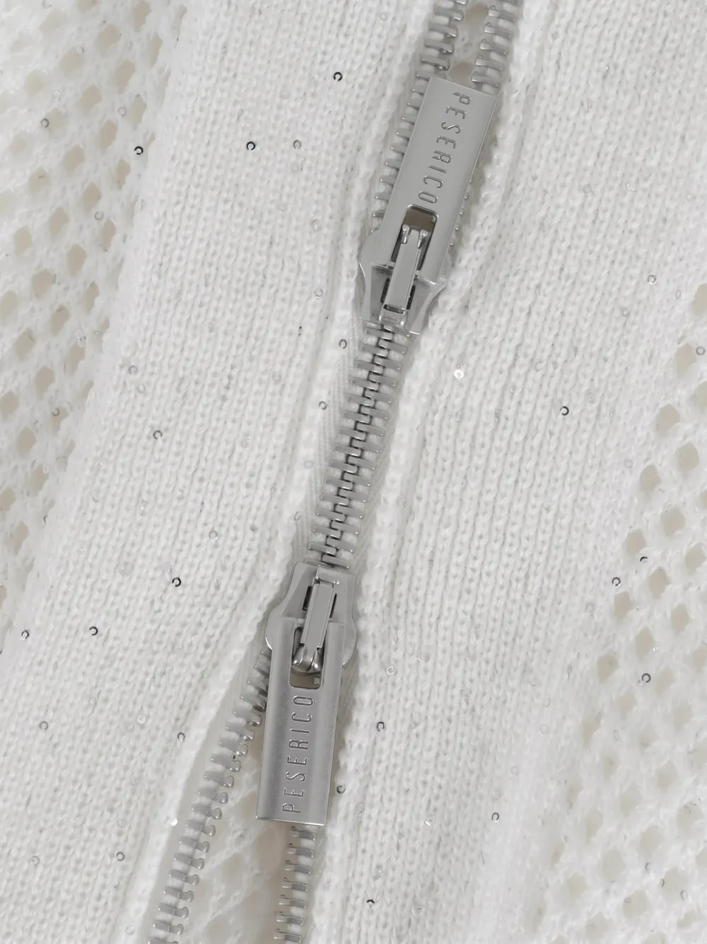 Peserico zip-up knit cardigan Wit