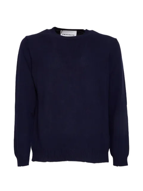 AMARANTO  round neck long-sleeved sweater