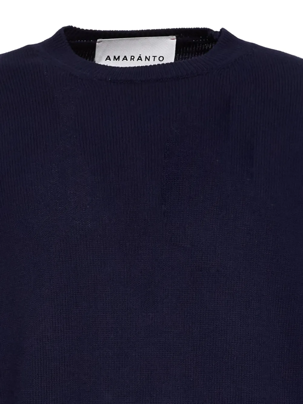 AMARANTO round neck long-sleeved sweater - Blu