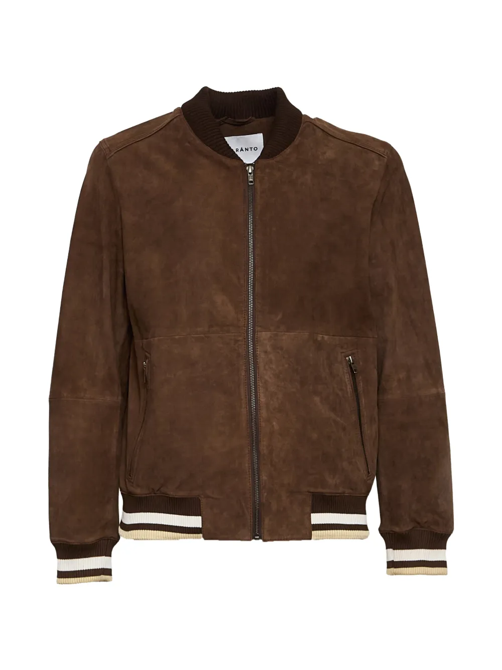 AMARANTO  zip suede bomber jacket | Brown | Image 1