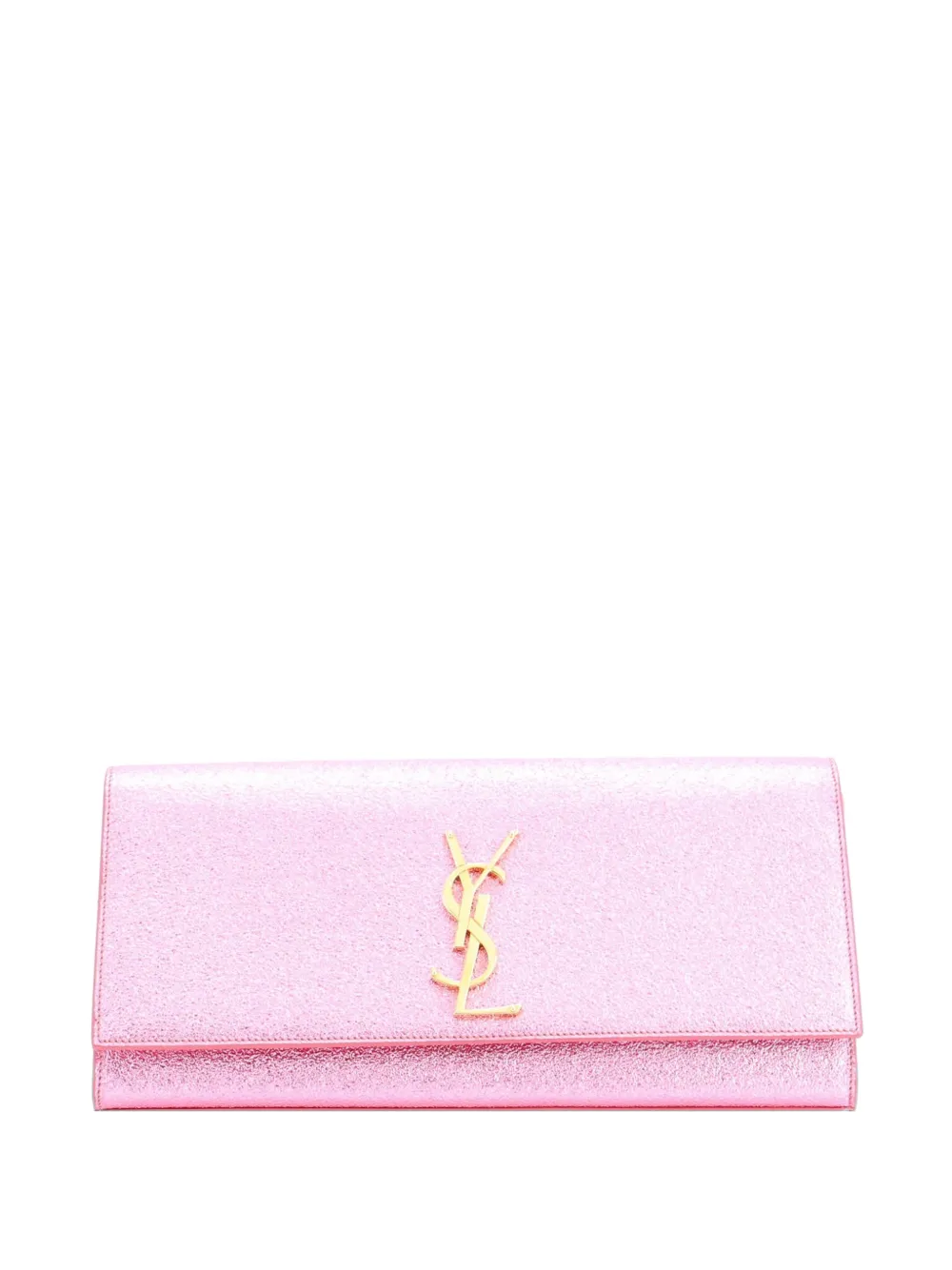 Saint Laurent Pre-Owned Classic Monogram Metallic Calfskin Long clutch bag - Rosa