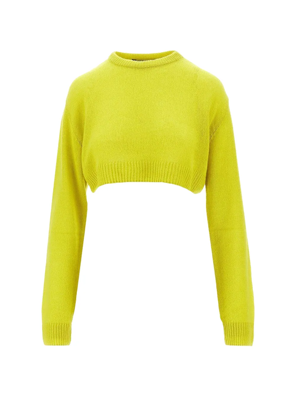 Balenciaga crew-neck cropped top - Gelb