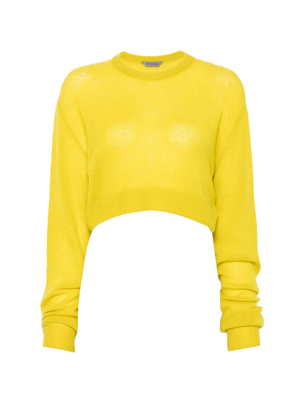 Balenciaga Top crop girocollo - Giallo