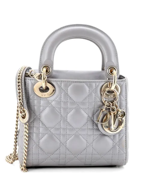 Christian Dior Pre-Owned Lady Dior Chain Bag Cannage Quilt Lambskin Mini satchel