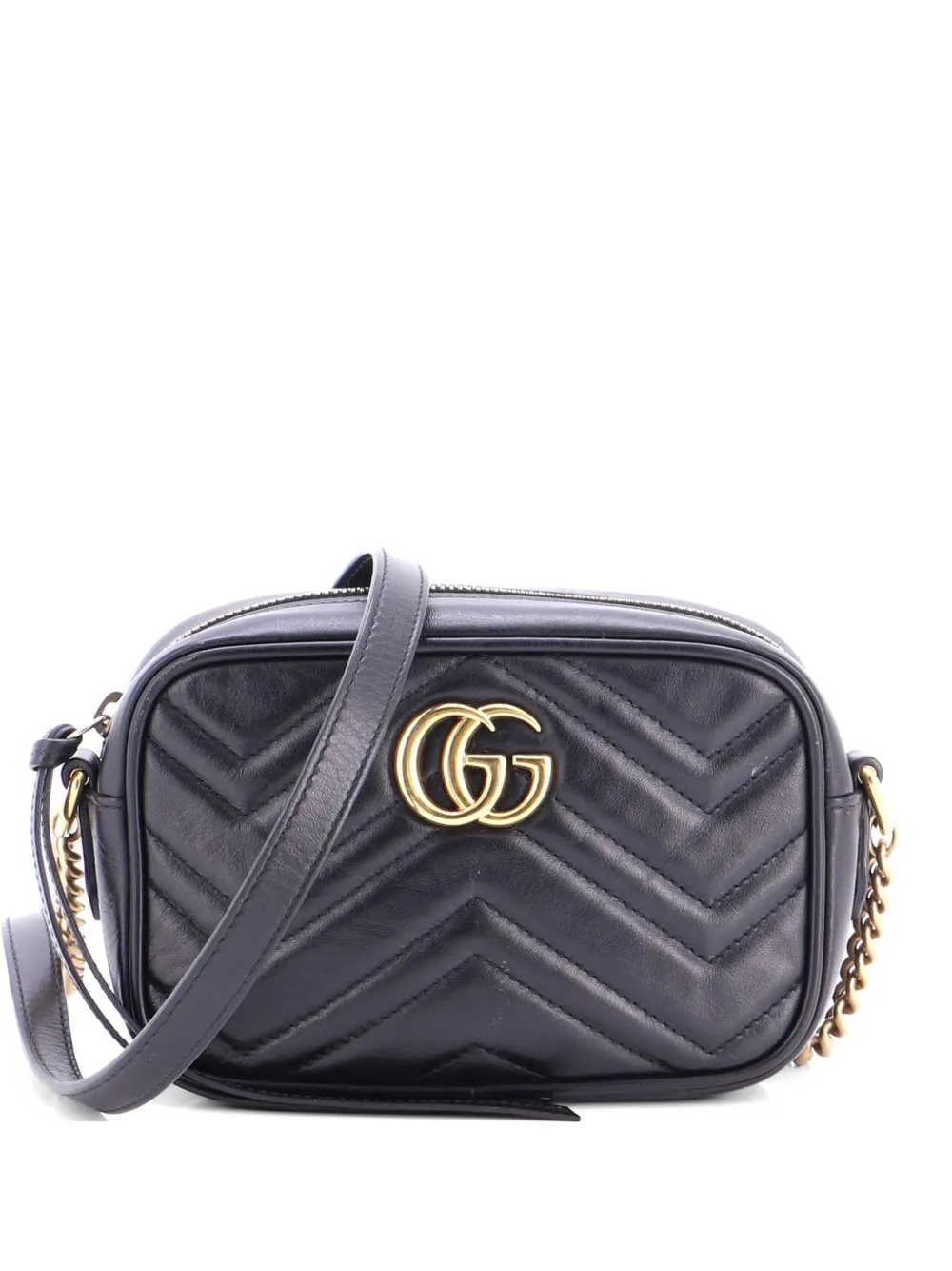 Gucci Pre-Owned GG Marmont Shoulder Bag Matelasse Leather Mini crossbody bag - Nero