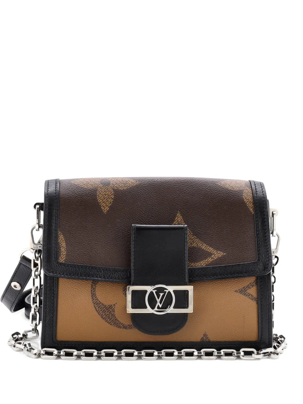 Louis Vuitton Pre-Owned Dauphine Shoulder Bag Reverse Monogram Giant MM crossbody bag - Schwarz