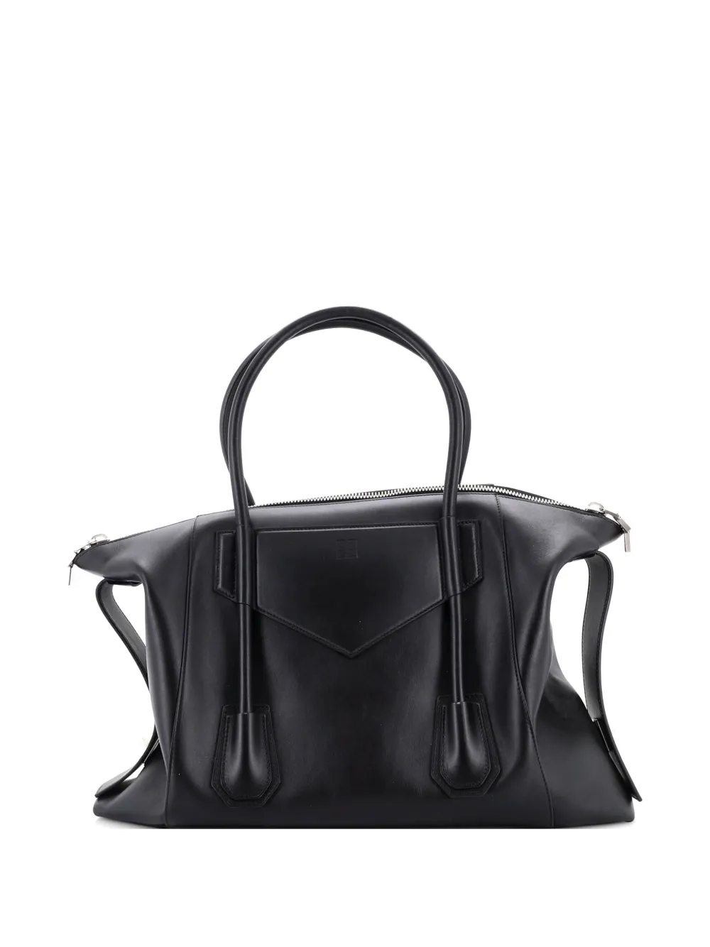  Givenchy Pre-owned Antigona Soft Lock Bag Leather Medium Satchel - Black 
