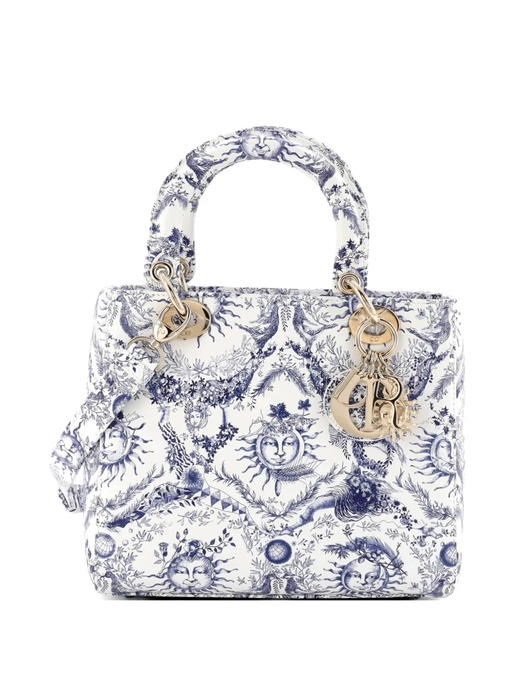 Christian Dior Pre-Owned Le Soleil Lady Dior NM Bag Printed Leather Medium satchel - Blu