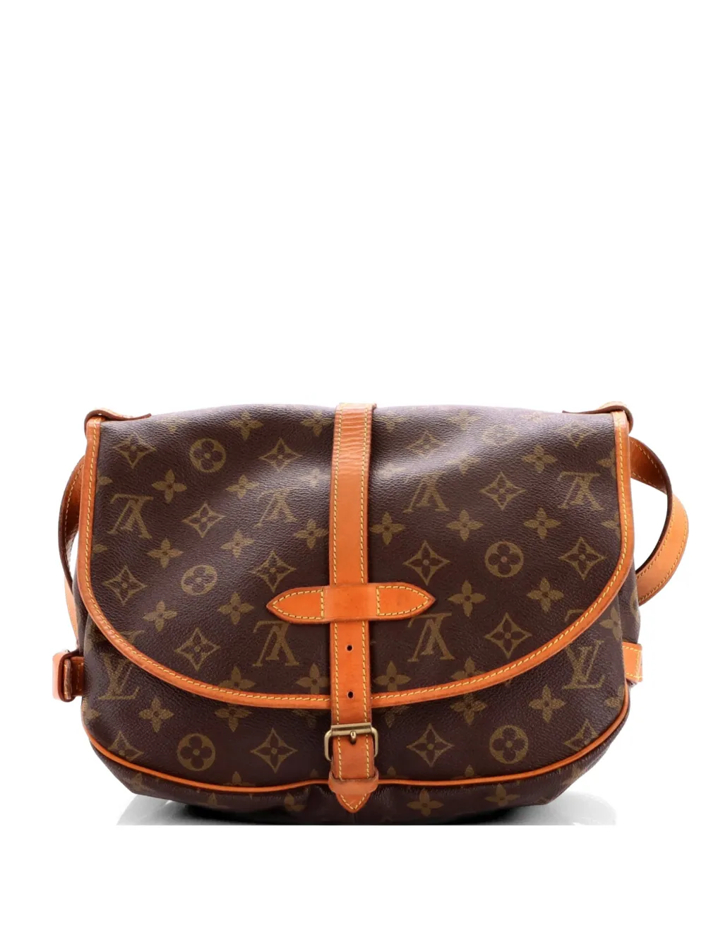 Louis Vuitton Pre-Owned Saumur Handbag Monogram Canvas 30 crossbody bag - Marrone