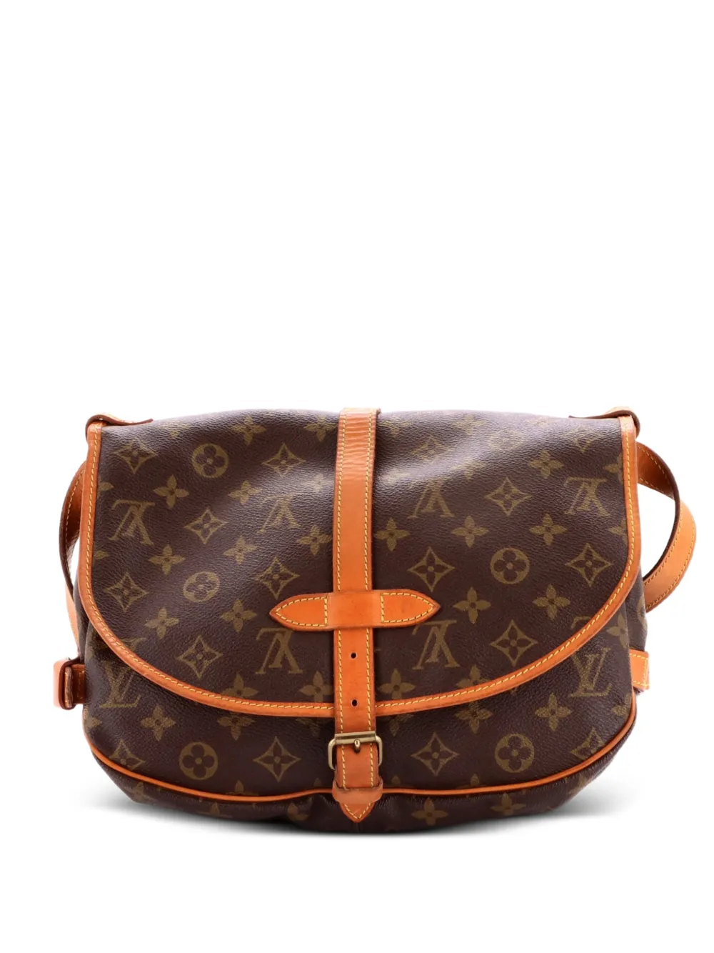 Louis Vuitton Pre-Owned Saumur Handbag Monogram Canvas 30 crossbody bag - Marrone