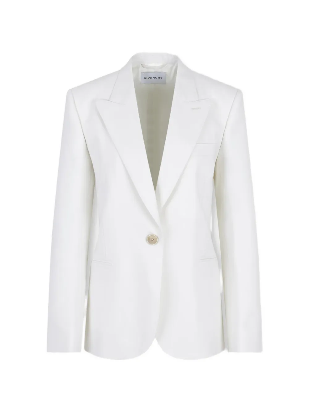Givenchy Button Wool Blazer In White