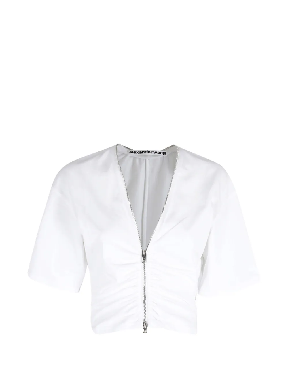 Alexander Wang V-neck zip-up top - Blu