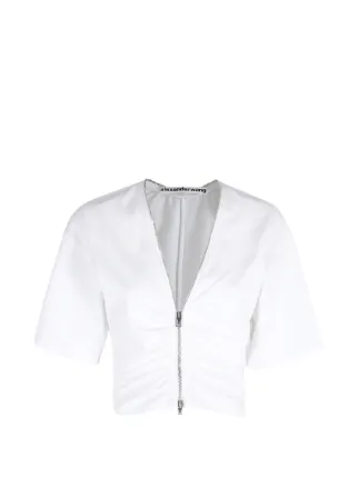 alexander wang ブラトップ　XS ホワイト Alexander Wang Zipper Top | White | FARFETCH