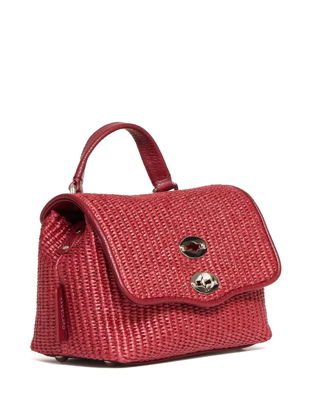 Zanellato Baby Postina raffia shopper Rood