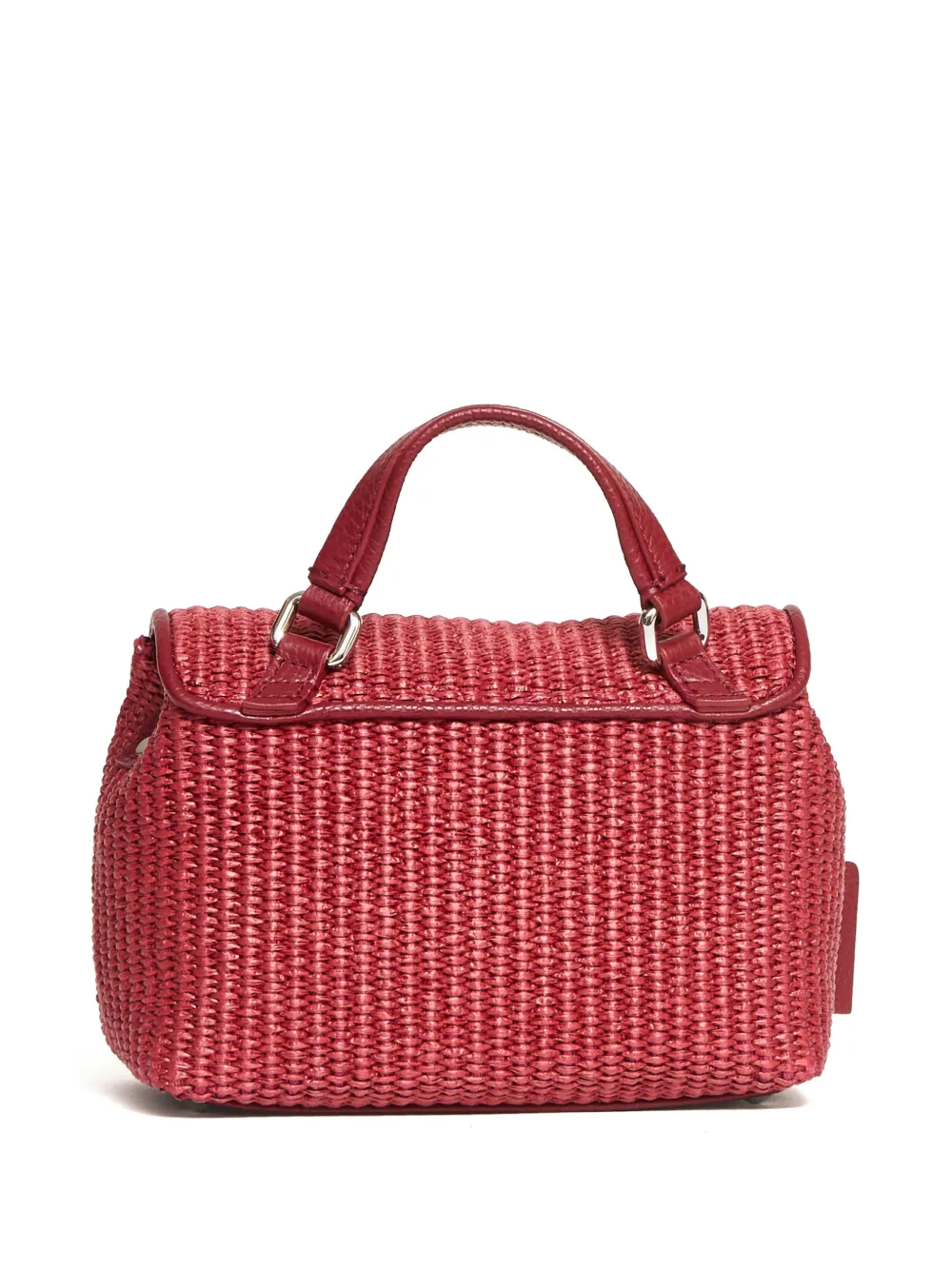 Zanellato Baby Postina raffia shopper Rood