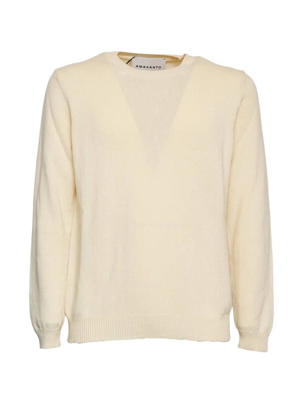 AMARANTO crewneck textured sweater - Bianco