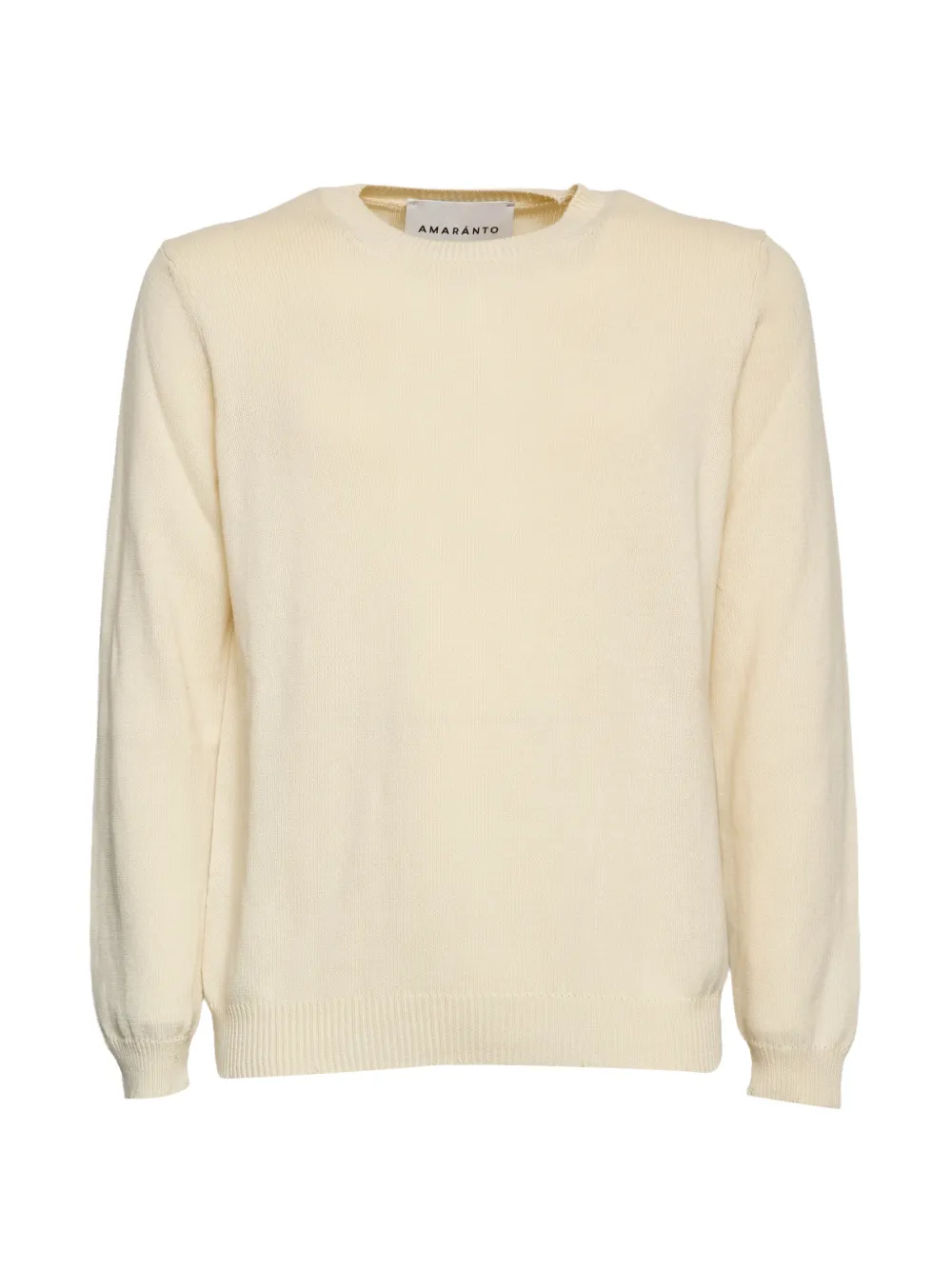 AMARANTO crewneck textured sweater - Bianco