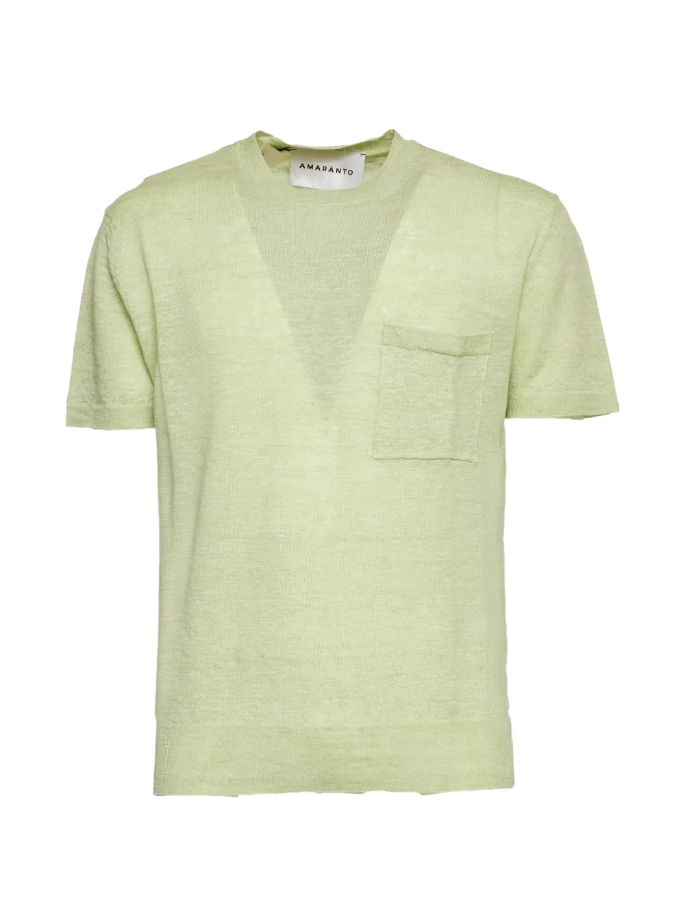 AMARANTO crewneck chest pocket T-shirt - Verde