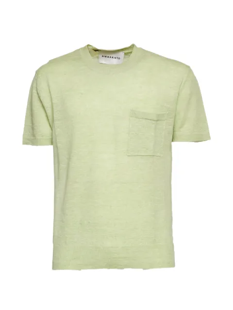 AMARANTO  crewneck chest pocket T-shirt