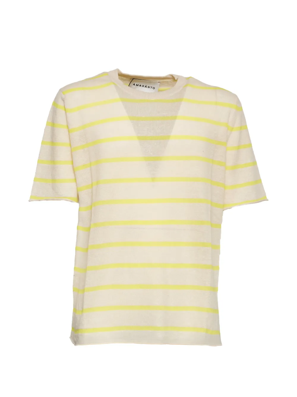 AMARANTO striped short-sleeve T-shirt - Toni neutri