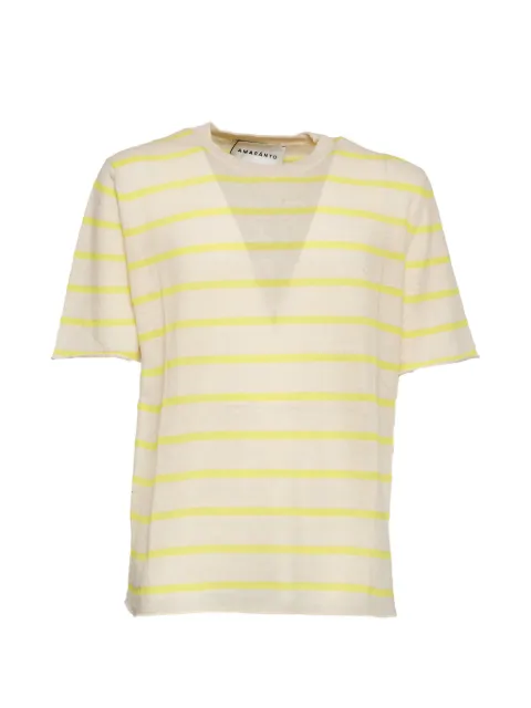 AMARANTO  striped short-sleeve T-shirt