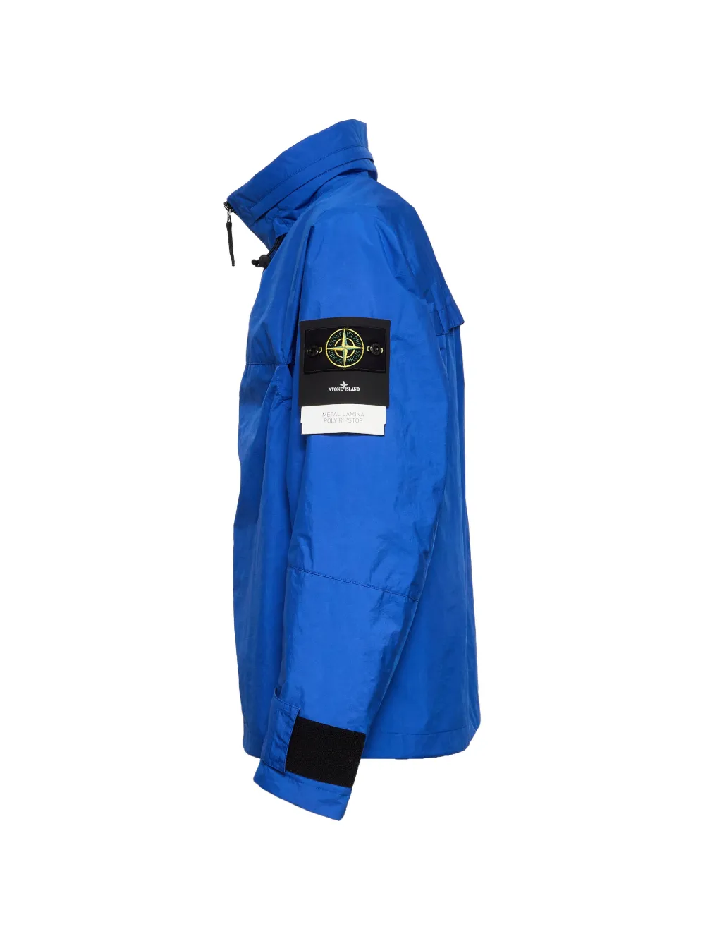 Stone Island Metalen lamina jack met rits Blauw