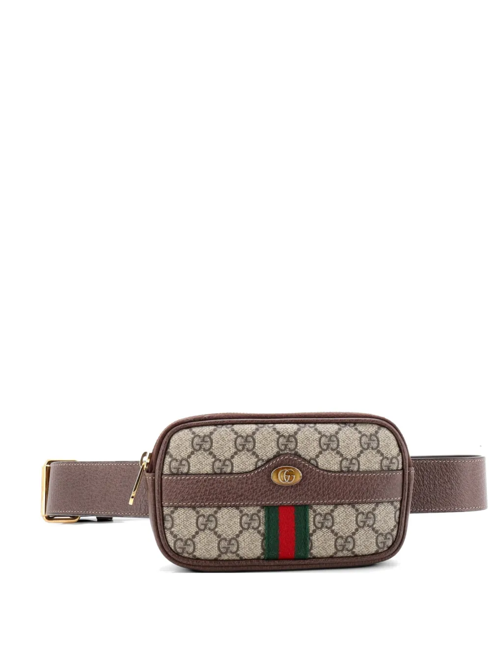 Gucci Pre-Owned Marsupio Ophidia mini in tela cerata GG - Marrone